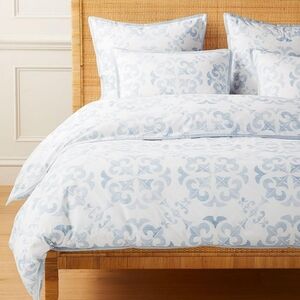 'Wentworth Percale' Duvet Cover by Serena & Lily, BNWT + Pillowcases!